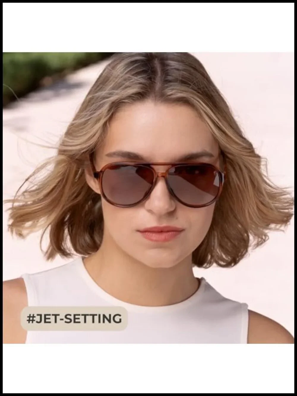Polarized Aviator Sunglasses with UV Protection, Oversized Retro Shades